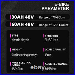 DEEPOWER Electric Bike 1500W Bicycle 48V MTB E-Bike 30Ah/ 60Ah