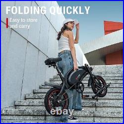 DYU 14 Folding Electric Bike for Adults Teens, 250W 36V/10AH, Commuter City