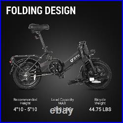 DYU 14 Folding Electric Bike for Adults Teens, 350W 36V/7.5AH, Commuter City