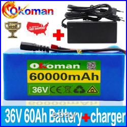 Details About Lithium 36v 60ah Ebike Battery 500w For Pack High Power + Charger