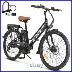 E-Bike 26'' Electric Bike 500W Motor City Cruiser Bicycle Adults Commuter Ebike