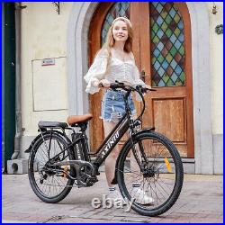 E-Bike 26'' Electric Bike 500W Motor City Cruiser Bicycle Adults Commuter Ebike