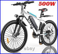E-bike 26 Commute Ebike 500W Motor 48V Moutain Electric Bicycle City-bike NEW