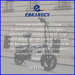 EBKAROCY 14 400W 48V Electric Folding Bicycle 25MPH eBike 15Ah Battery