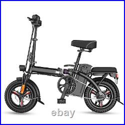 EBKAROCY 400W 14 Stretch Tire Folding Electric Bicycle Beach City EBike New