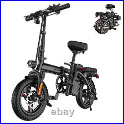 EBKAROCY Folding Electric Bicycle 400W 48V Battery EBike 14 25mph E-Bike New