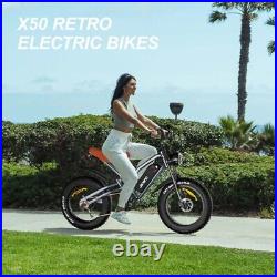 EBike 20 750W 48V Electric Mountain Bicycle Fat Tire Ebike 7Speed for Adults US