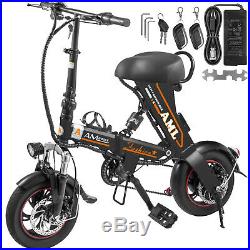 EBike 250W Mini Folding Electric Bike/Scooter 36V 12Ah Lithium Battery Black