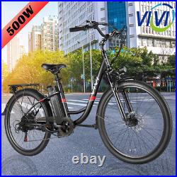 EBike 500W 48V Electric Cruiser Bike 26Adults City Commuting Bicycle 22mph VIVI