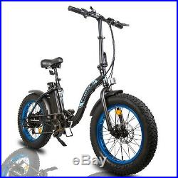 ECOTRIC 20 500W 12.5Ah Folding Electric Bicycle e-Bike Fat tire 7 Speed