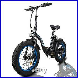 ECOTRIC 20 500W 12.5Ah Folding Electric Bicycle e-Bike Fat tire 7 Speed