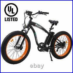 ECOTRIC 26 750W 48V Electric Bike Bicycle Fat Tire Mountain Beach City EBike UL