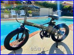 ECOTRIC Folding Electric Bicycle 20 Fat Tire 48V 12.5AH 500W Beach City Ebike