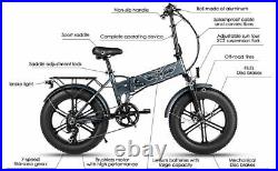 ENGWE 750W 48V 12.8Ah Fat Tire Folding Electric Bike 27mph City E-Bike 7 Speed