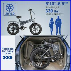 ENGWE 750W 48V Fat Tire Folding 12.8Ah Electric Bicycle 27mph Beach City E-Bike