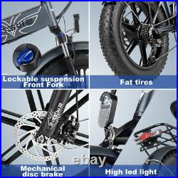 ENGWE 750W 48V Fat Tire Folding 12.8Ah Electric Bicycle 27mph Beach City E-Bike