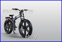ENGWE X26 Electric Motorcycle 48V 28Ah 1200W Dual Batteries Fat Tire Ebike 26in