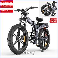 ENGWE X26 Electric Motorcycle 48V 28Ah 1200W Dual Batteries Fat Tire Ebike HOT