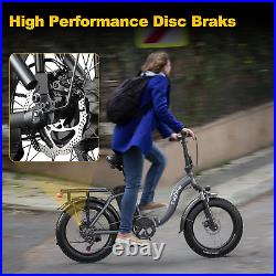 EUY 750W(Peak 1000w) 48V 15AH 30MPH Folding Electric Bike-F7
