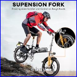 EUY X6 Folding Electric Bike 750W Peak Motor 48V 10.4AH Battery Full Suspension