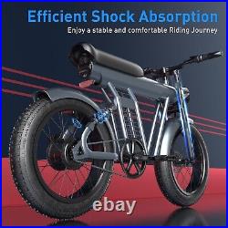 Ebike 20 1200W 48V Electric Bike Mountain Bicycle Fat Tire 32mph Ebike 5 Speed