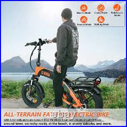 Ebike 20 1200W 52V Folding Electric Bike Mountain Bicycle E bike Fat Tire MTB