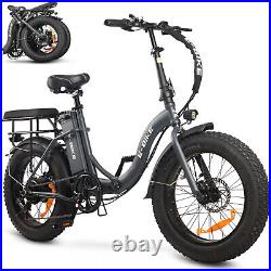Ebike 20 500W 36V/12.5Ah Electric Bike Bicycle Fat Tire City Mini E-bike Grey