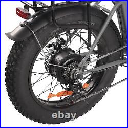 Ebike 20 500W 36V/12.5Ah Electric Bike Bicycle Fat Tire City Mini E-bike Grey