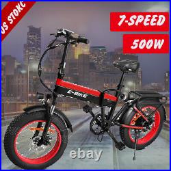 Ebike 20 500W Electric Bike Mountain Bicycle 36V/12.5Ah Battery Fat Tire E-bike