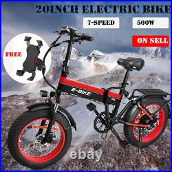 Ebike 20 600W Electric Bike Mountain Bicycle 36V/12.5Ah Battery Fat Tire E-bike