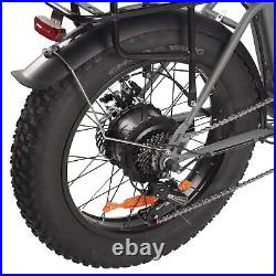 Ebike 20 750W 36V Electric Folding Bike Bicycle Fat Tire City E-bike Grey USA
