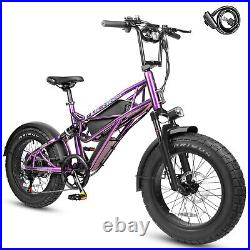 Ebike 20Peak 1000W 48V Electric Bike Mountain Bicycle FatTire 32mph & Rear Rack