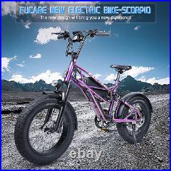 Ebike 20Peak 1000W 48V Electric Bike Mountain Bicycle FatTire 32mph & Rear Rack