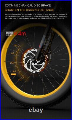 Ebike 26 1000W Electric Bike Mountain Bicycle 48V/13Ah Fat Tire 40KM/H GF600 HE