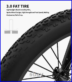 Ebike 26 1500W 48V/20A Electric Mountain Bicycle Blue Fat Tire Hydraulic Brake