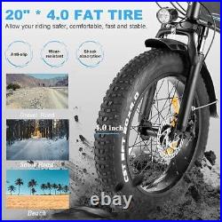Ebike 26/20 500W 48V/12.5Ah Electric Folding Bike City Bicycle Fat Tire Adult