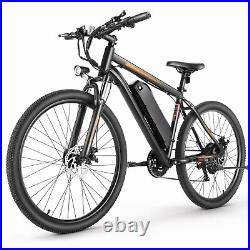 Ebike 26 350W Electric Bike Mountain Bicycle 36V Battery 21Speed Black E-bike