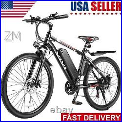 Ebike 26 500W Electric Bike Mountain Bicycle 48V Battery 21 Speed Black E-bike