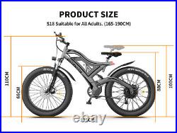 Ebike 26 750W 48V/15A Electric Bike Mountain Bicycle FatTire All Terrain E-bike