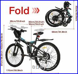 Ebike 26 Foldable Electric Bike 500With350W Mountain Bicycle 21Speed MTB Upgrade
