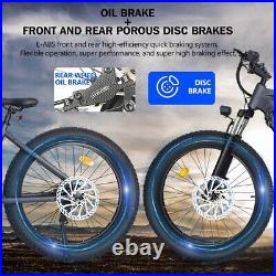 Ebike 26 in 1200W Electric Bike Mountain Bicycle 48V/17.5A 37 MPH Fat Tire Ebike