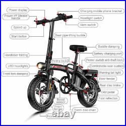 Ebike 350W 48V/15Ah Electric Folding Bike Bicycle 14 Tire City E-bike For Adult