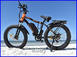 Ebike 750W 1500W Electric Bike Mountain Bicycle 48V/15Ah Battery Fat Tire E-bike