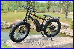 Ebike 750W 1500W Electric Bike Mountain Bicycle 48V/15Ah Battery Fat Tire E-bike