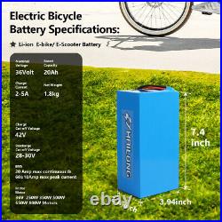 Ebike Battery 36V 20ah Lithium li-ion Battery Pack Electric Bicycle charger