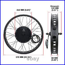 Electric Bicycle Conversion Kit Fat Tire 48V 1000W Front Hub Motor Wheel EBIKE