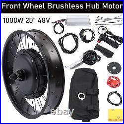 Electric Bicycle Ebike Wheel Motor Conversion Kit 48V 1000W 20in For Fat Tire