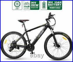 Electric Bicycle HOTEBIKE Mountain Bike 36V 350W 26'' Ebike Removable Battery