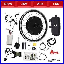Electric Bicycle Motor Conversion Kit 36V 500W Front Wheel Ebike Cycling Hub LED