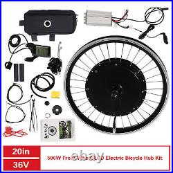 Electric Bicycle Motor Conversion Kit 36V 500W Front Wheel Ebike Cycling Hub LED